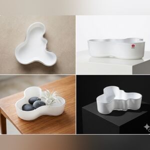 Iittala Alvar Aalto Opal White Wave Bowl Glassware Art